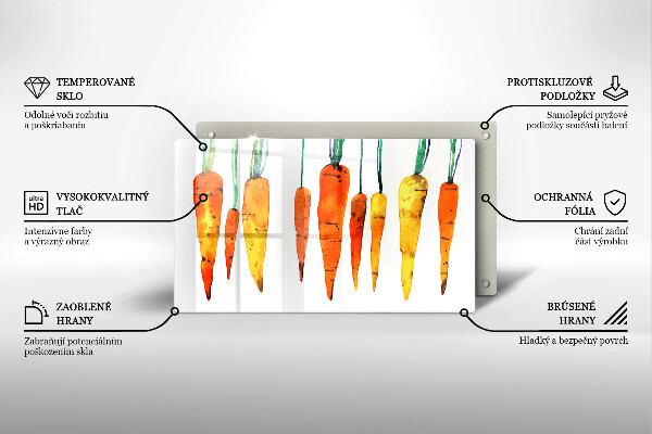Tagliere in vetro Illustrazione della carota