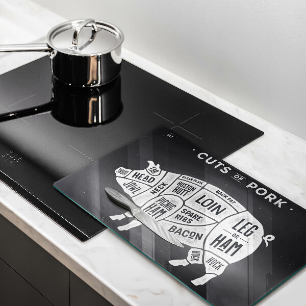 Tagliere in vetro Carne di maiale di maiale