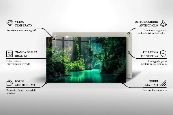 Tagliere in vetro Paesaggio lagunare