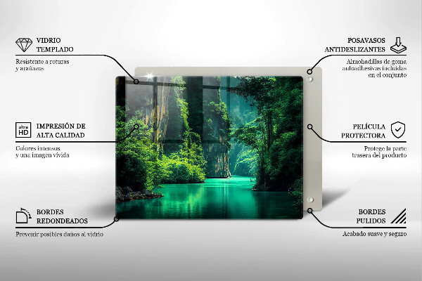 Tagliere in vetro Paesaggio lagunare