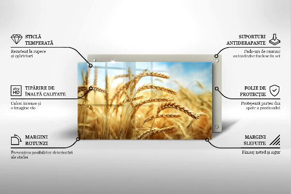 Tagliere in vetro Spighe di cereali nel campo