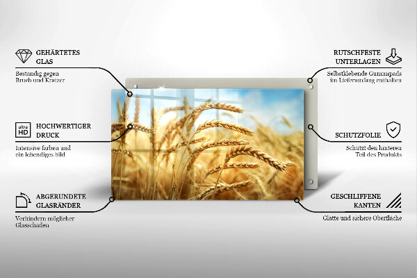 Tagliere in vetro Spighe di cereali nel campo