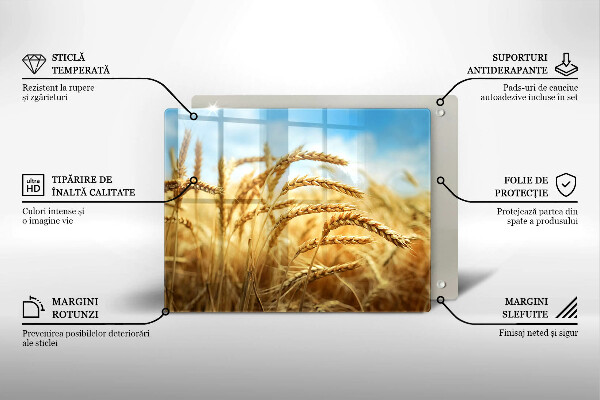 Tagliere in vetro Spighe di cereali nel campo