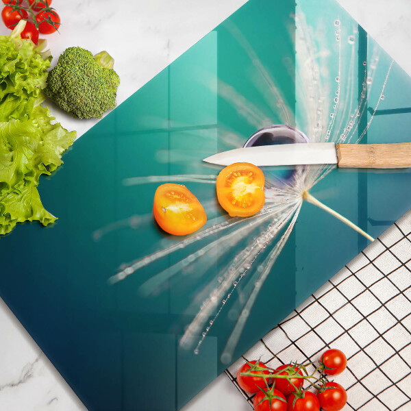 Tagliere in vetro Rugiada su un dente di leone