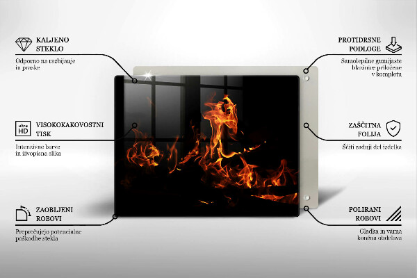 Tagliere in vetro Accendi una fiamma viva