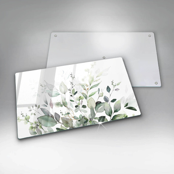 Tagliere in vetro Piante ad acquerello