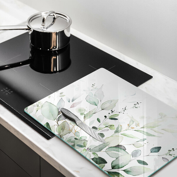 Tagliere in vetro Piante ad acquerello