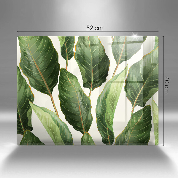 Tagliere in vetro Foglie di banana