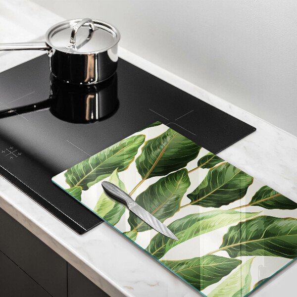 Tagliere in vetro Foglie di banana