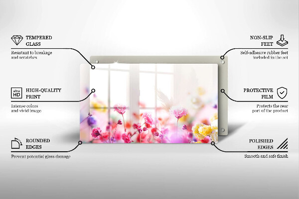 Tagliere in vetro Prato fiorito