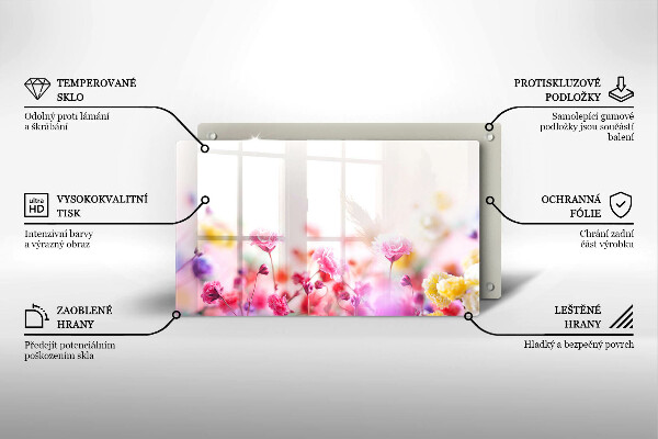 Tagliere in vetro Prato fiorito