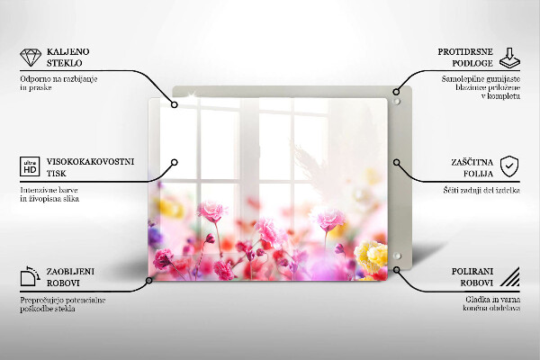 Tagliere in vetro Prato fiorito