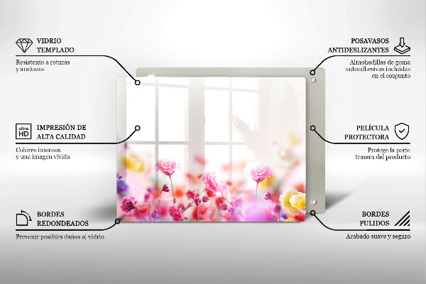 Tagliere in vetro Prato fiorito