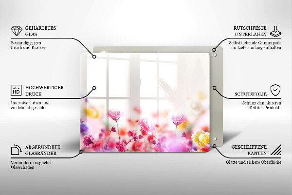 Tagliere in vetro Prato fiorito