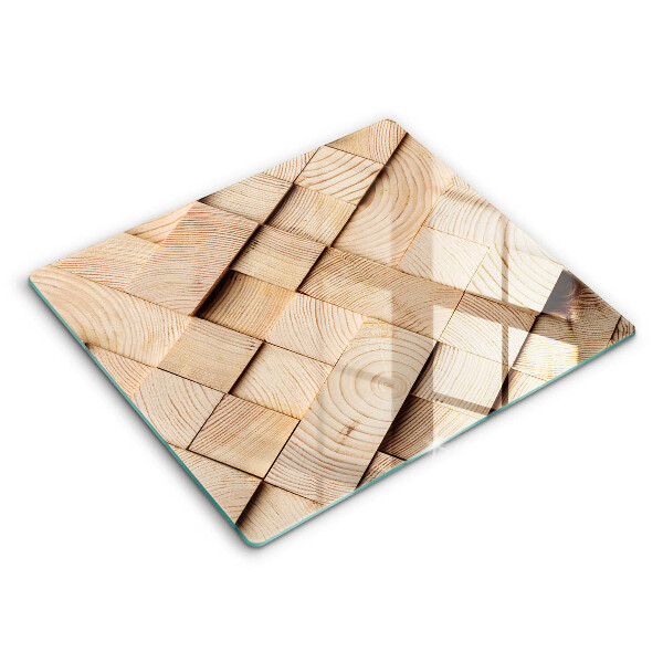 Tagliere in vetro temperato Quadrati di legno