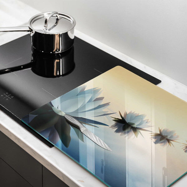 Tagliere in vetro temperato Fiori di giglio sull'acqua