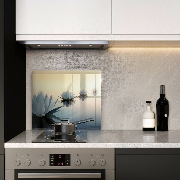 Tagliere in vetro temperato Fiori di giglio sull'acqua