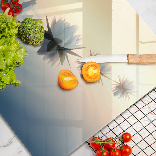 Tagliere in vetro temperato Fiori di giglio sull'acqua