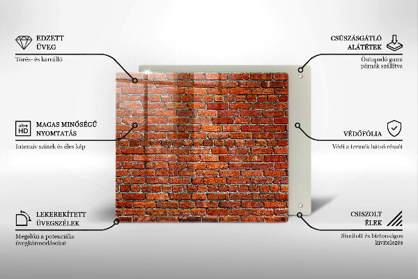 Tagliere in vetro temperato Muro di muro di mattoni