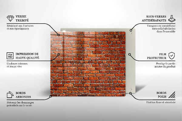 Tagliere in vetro temperato Muro di muro di mattoni