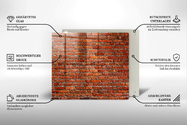 Tagliere in vetro temperato Muro di muro di mattoni