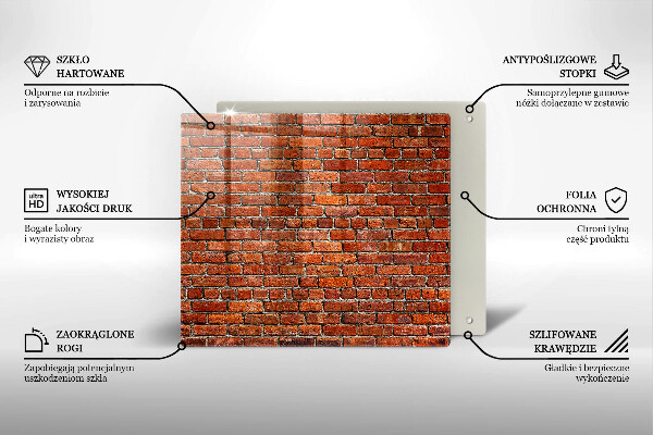 Tagliere in vetro temperato Muro di muro di mattoni