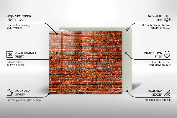 Tagliere in vetro temperato Muro di muro di mattoni
