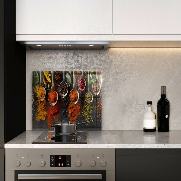 Tagliere in vetro temperato Cucchiai con spezie