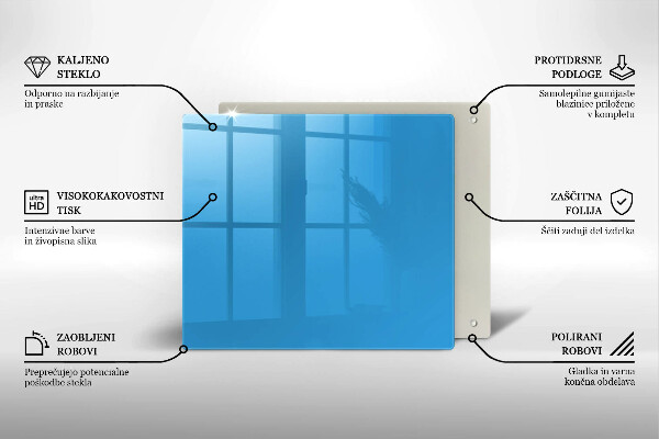 Tagliere in vetro Colore blu