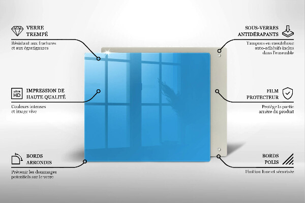 Tagliere in vetro Colore blu