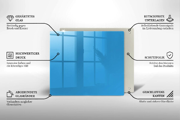 Tagliere in vetro Colore blu