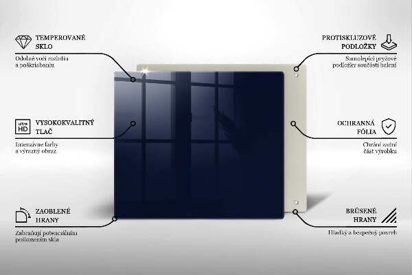 Tagliere in vetro blu navy