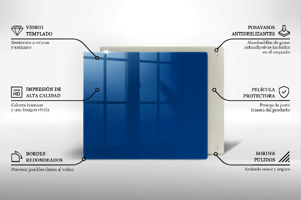 Tagliere in vetro Colore blu