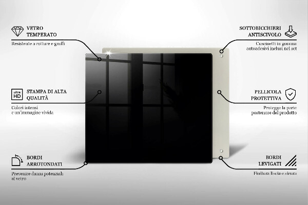 Tagliere in vetro Colore nero