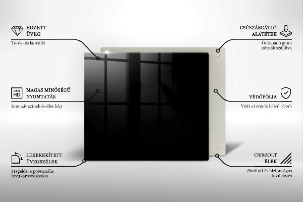 Tagliere in vetro Colore nero