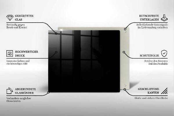 Tagliere in vetro Colore nero