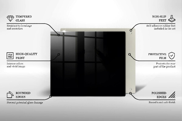 Tagliere in vetro Colore nero