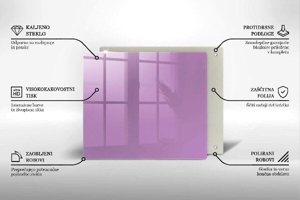 Tagliere in vetro Colore viola