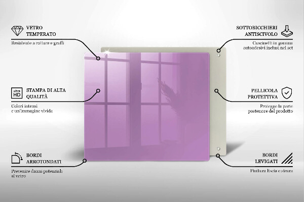 Tagliere in vetro Colore viola