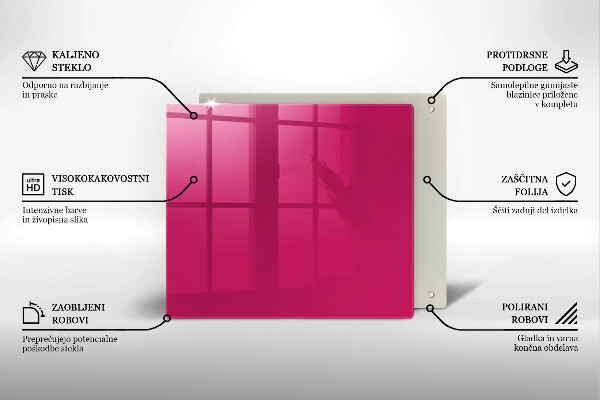 Tagliere in vetro Colore rosa