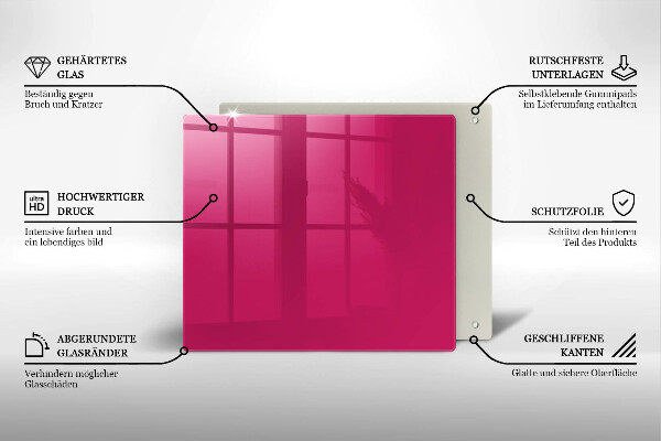 Tagliere in vetro Colore rosa