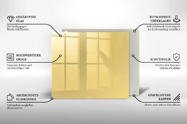 Tagliere in vetro Giallo