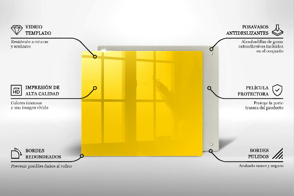 Tagliere in vetro Giallo