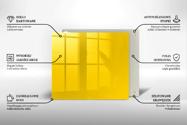 Tagliere in vetro Giallo