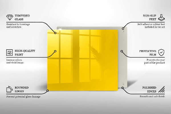 Tagliere in vetro Giallo