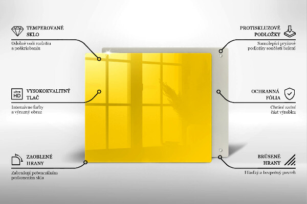 Tagliere in vetro Giallo