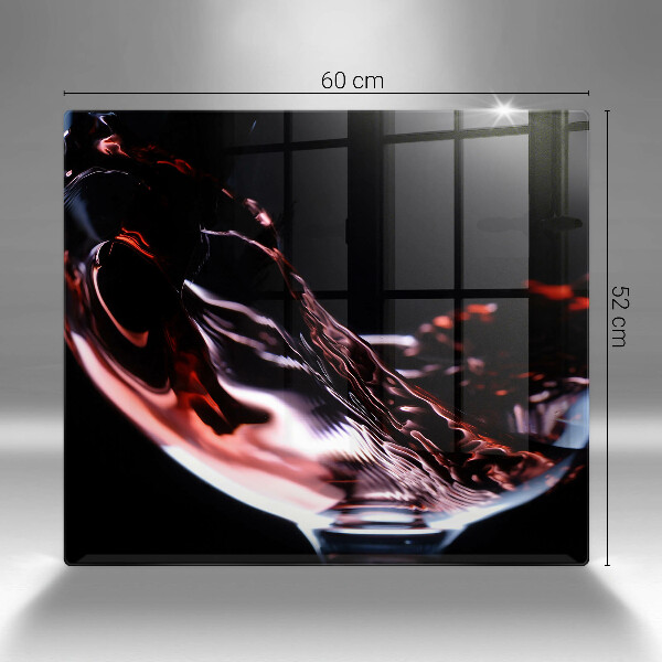 Tagliere in vetro temperato Un bicchiere di vino rosso