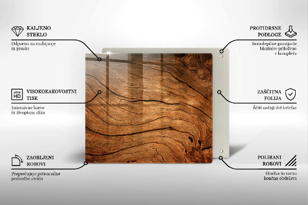 Tagliere in vetro temperato Struttura della tavola di legno