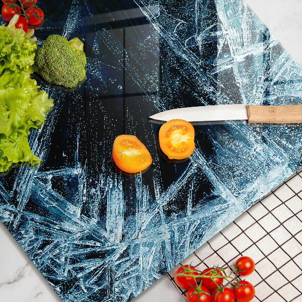 Tagliere in vetro temperato Struttura del ghiaccio tagliente