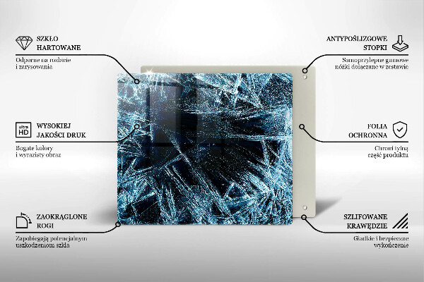 Tagliere in vetro temperato Struttura del ghiaccio tagliente